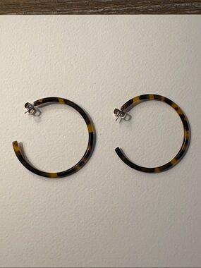 J.Crew Tortoise Hoop Earrings